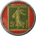 Moneda, Francia, Kirby Smith, Automobiles, 5 Centimes, Timbre-Monnaie, EBC