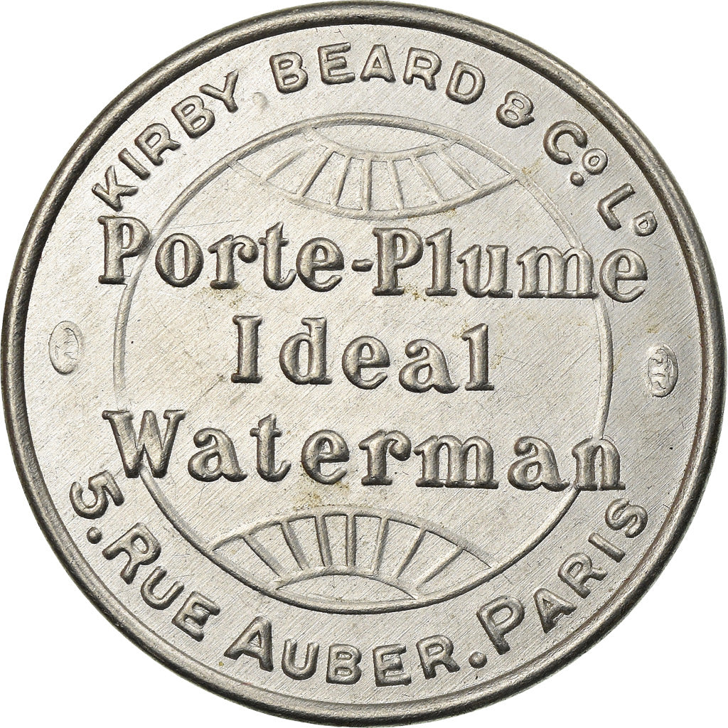 Coin, France, Porte-Plume, Waterman, Kirby, 5 Centimes, Timbre-Monnaie