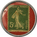 Münze, Frankreich, Etablissements Raoult-Grospiron, 5 Centimes, Timbre-Monnaie