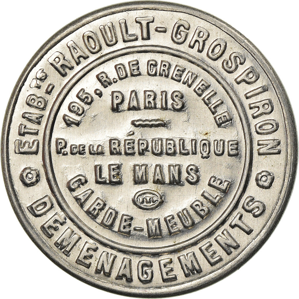 Moneta, Francia, Etablissements Raoult-Grospiron, 5 Centimes, Timbre-Monnaie