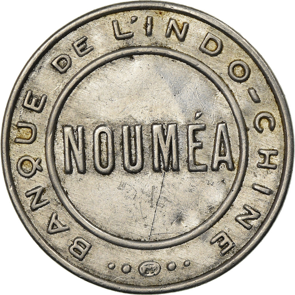 Münze, Indochina, Banque de l'Indochine, Nouméa, 50 Centimes, Timbre-Monnaie