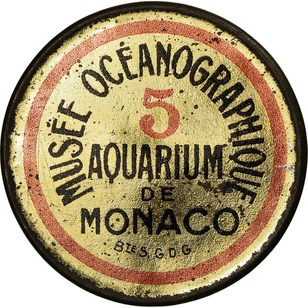 Monnaie, Monaco, Musée Océanographique, 5 Centimes, Timbre-Monnaie, SUP