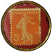 Moneta, Francja, Foucault Cognac, 5 Centimes, Undated, Timbre-Monnaie