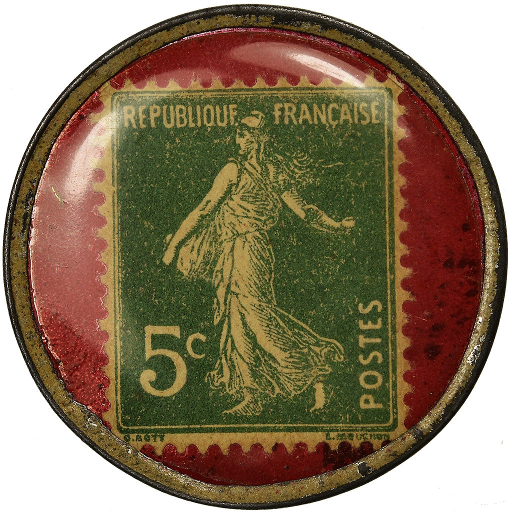 Monnaie, France, Pilules Pink, 5 Centimes, Timbre-Monnaie, SUP, Métal