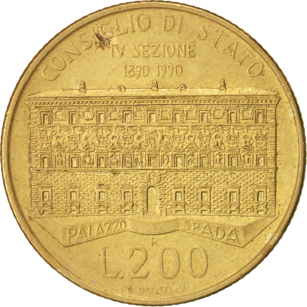 Italy, 200 Lire, 1990, Rome, Aluminum-Bronze, KM:135