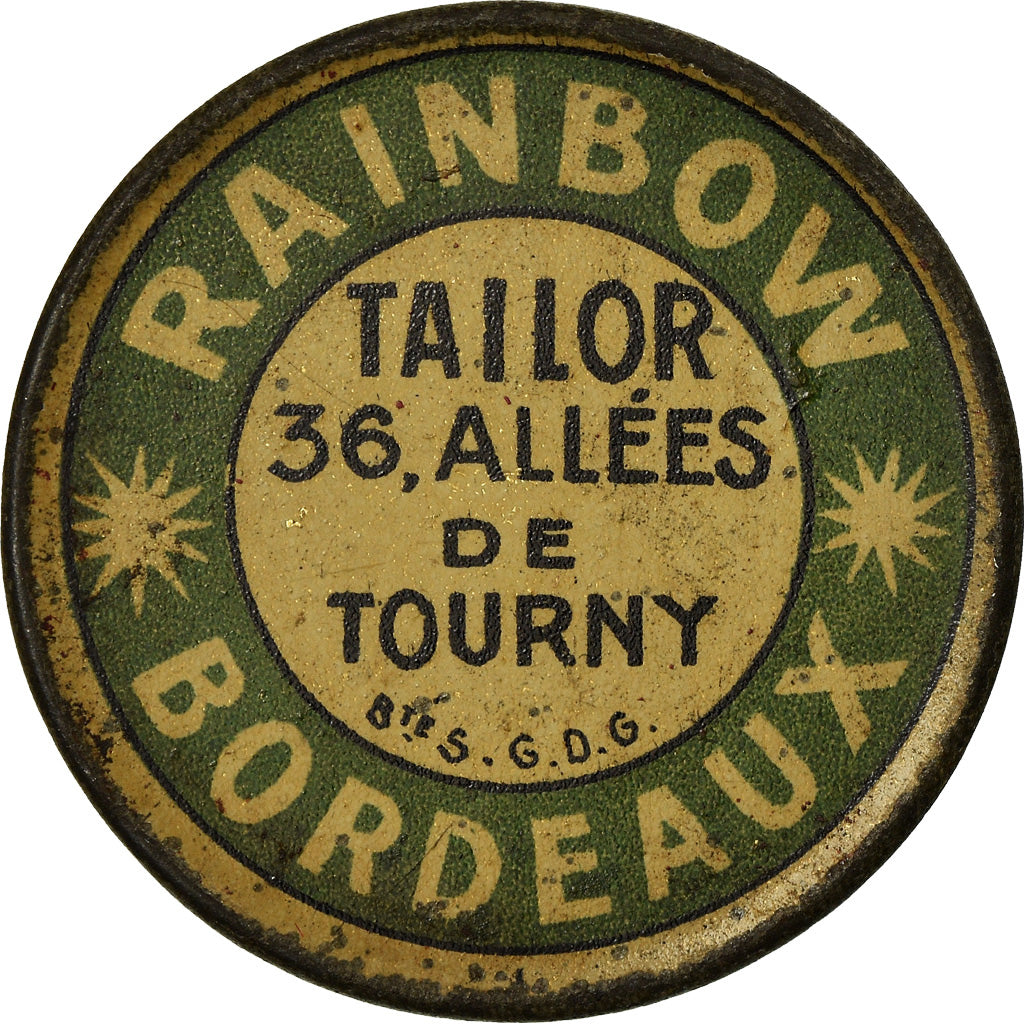 Monnaie, France, Rainbow, Tailor, Bordeaux, 5 Centimes, Timbre-Monnaie, SUP