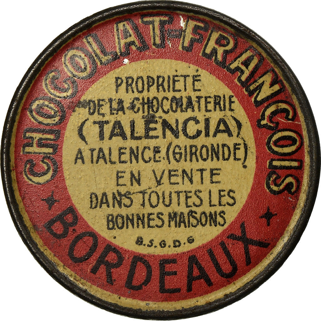 Moneta, Francia, Chocolat François, Bordeaux, 10 Centimes, Timbre-Monnaie