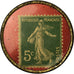 Moneta, Francia, Charbons Lecluselle Becquart Lille, 5 Centimes, Timbre-Monnaie