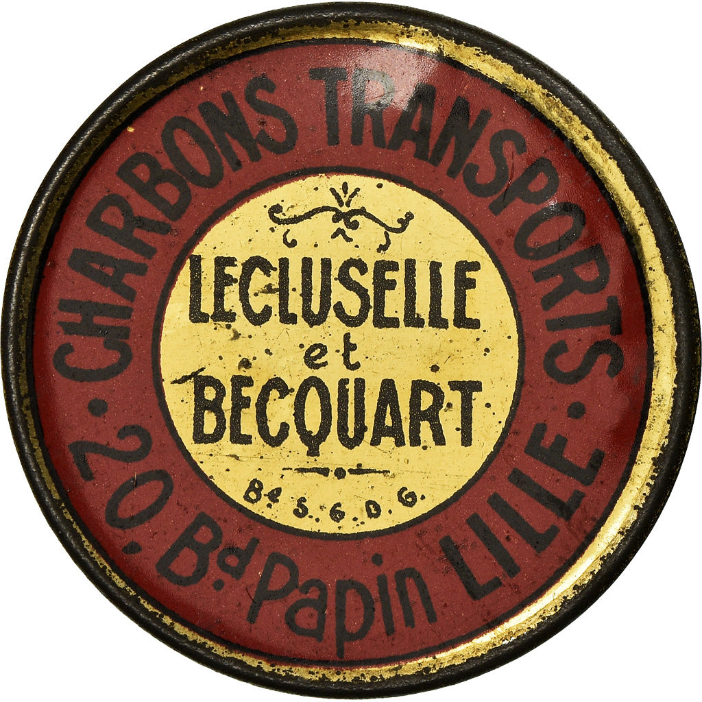 Monnaie, France, Charbons Lecluselle Becquart Lille, 5 Centimes, Timbre-Monnaie