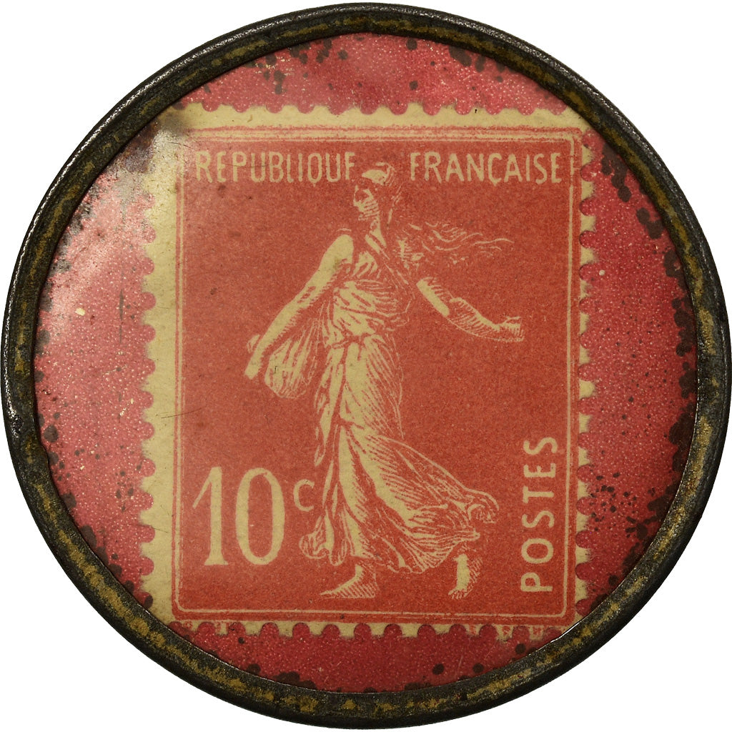 Monnaie, France, 6 Fils Cables JTPF, Lille, 10 Centimes, Timbre-Monnaie, SUP