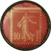 Monnaie, France, 6 Fils Cables JTPF, Lille, 10 Centimes, Timbre-Monnaie, SUP