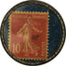 Moeda, França, Rhum Charleston, 10 Centimes, Timbre-Monnaie, AU(55-58), Métal