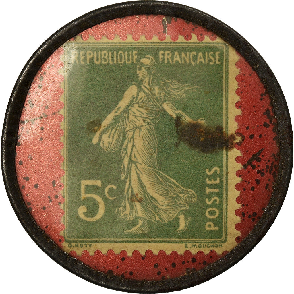Munten, Frankrijk, Réchaud à Gaz, Chalot, 5 Centimes, Timbre-Monnaie, PR