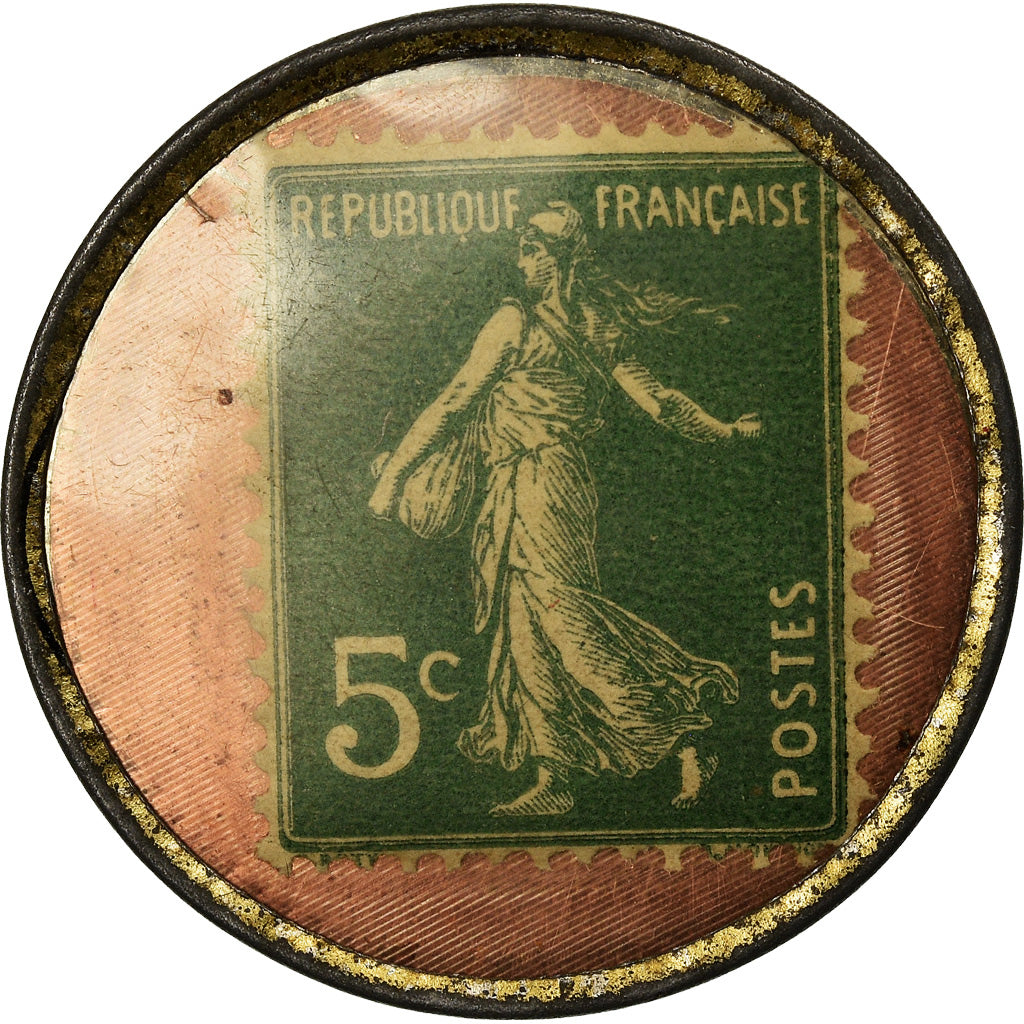 Münze, Frankreich, Chicorée Vierge Noire Abbaye Graville, 5 Centimes