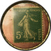 Coin, France, Chicorée Vierge Noire Abbaye Graville, 5 Centimes