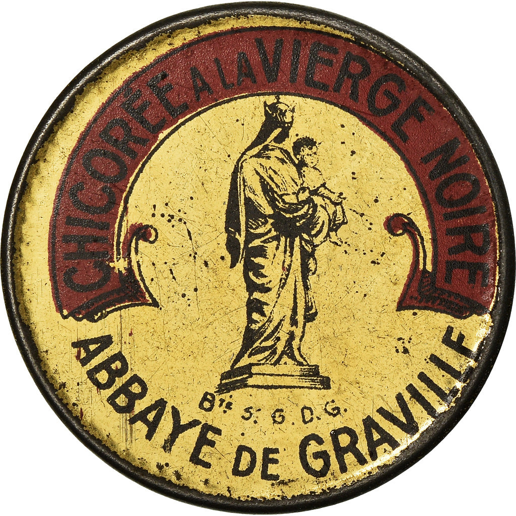 Münze, Frankreich, Chicorée Vierge Noire Abbaye Graville, 5 Centimes