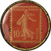 Moeda, França, Masson, Chocolat, 10 Centimes, Timbre-Monnaie, AU(55-58), Métal