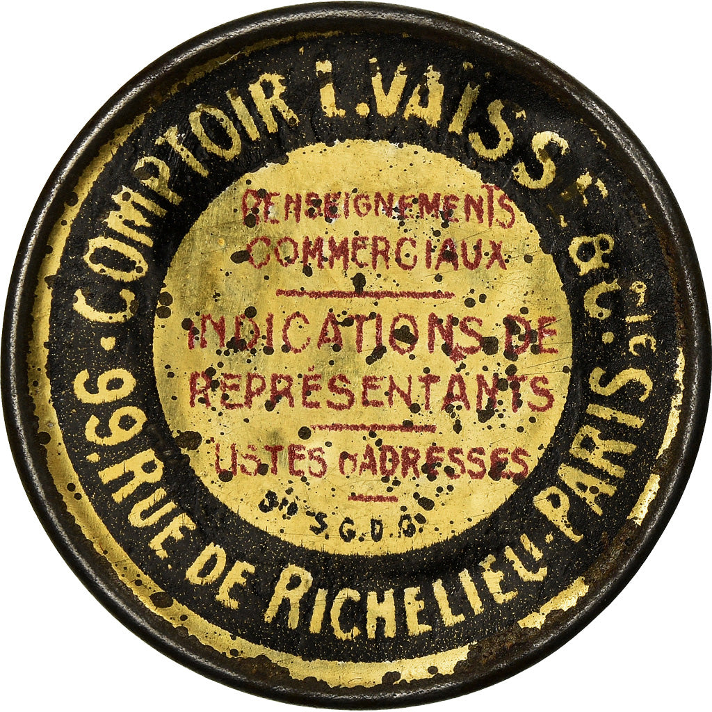 Moneta, Francja, Comptoir L.Vaisse, Paris, 5 Centimes, Undated, Timbre-Monnaie