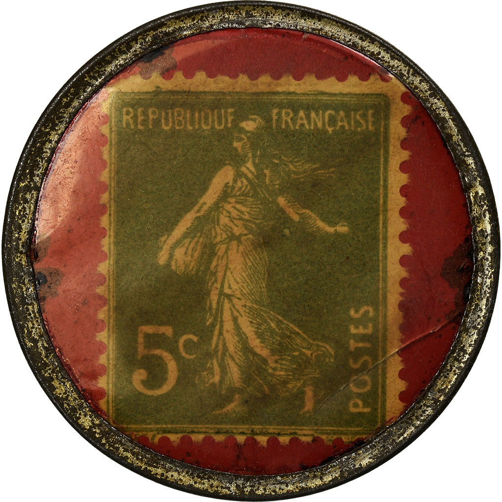 Coin, France, Pharmacie Centrale, Nadeau, Lille, 5 Centimes, Timbre-Monnaie