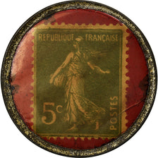 Coin, France, Pharmacie Centrale, Nadeau, Lille, 5 Centimes, Timbre-Monnaie