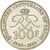 Moeda, Mónaco, Rainier III, 100 Francs, 1999, Paris, AU(55-58), Prata, KM:175
