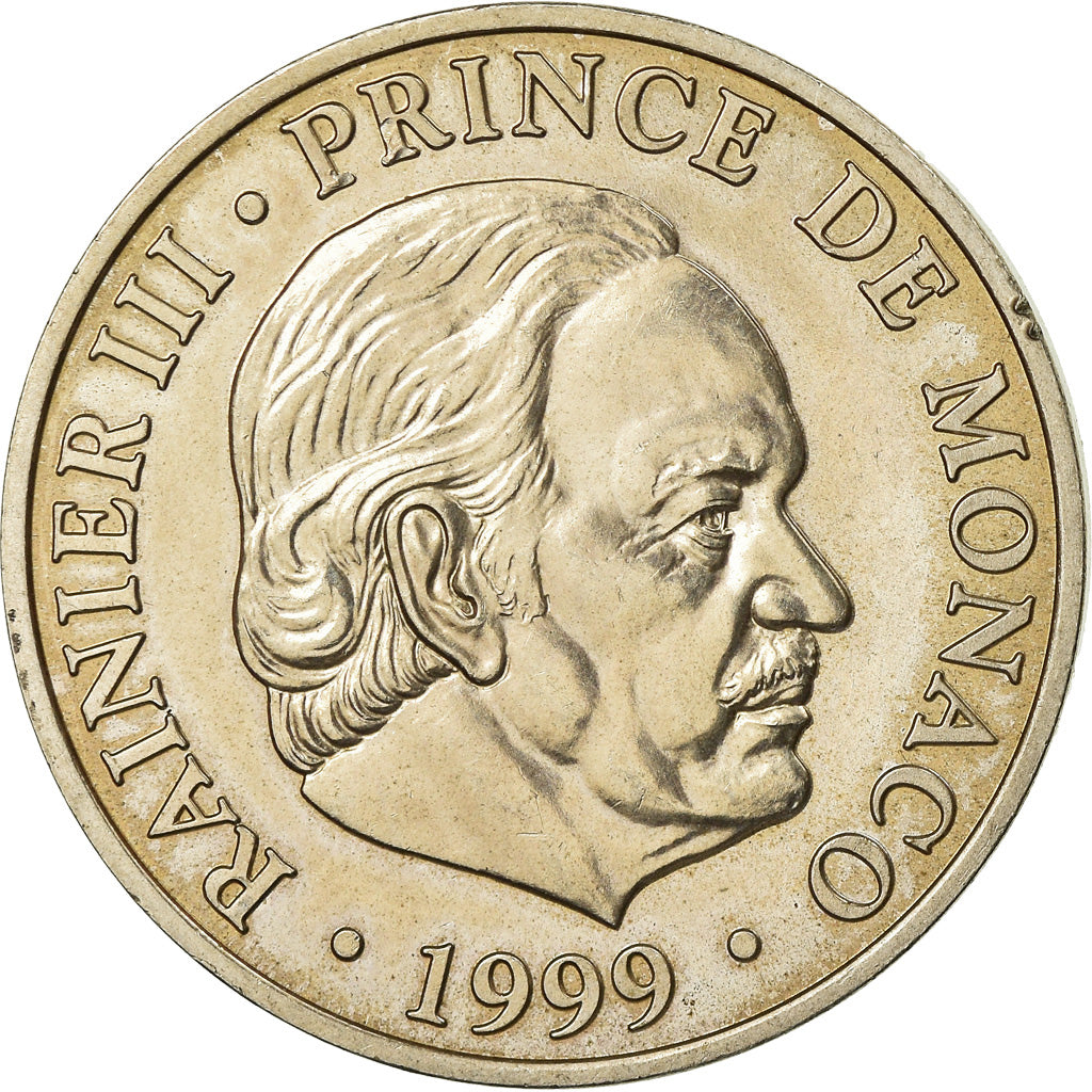 Coin, Monaco, Rainier III, 100 Francs, 1999, Paris, AU(55-58), Silver, KM:175