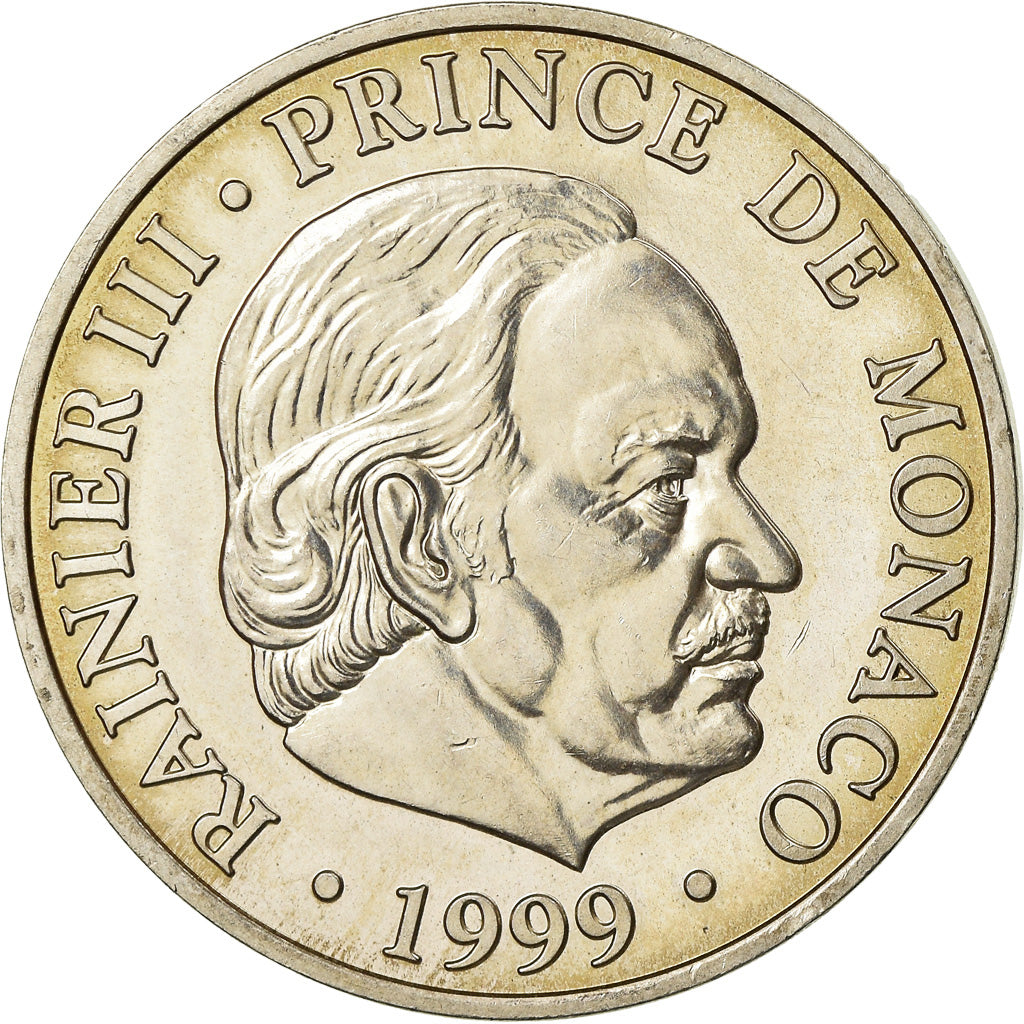 Coin, Monaco, Rainier III, 100 Francs, 1999, Paris, AU(55-58), Silver, KM:175