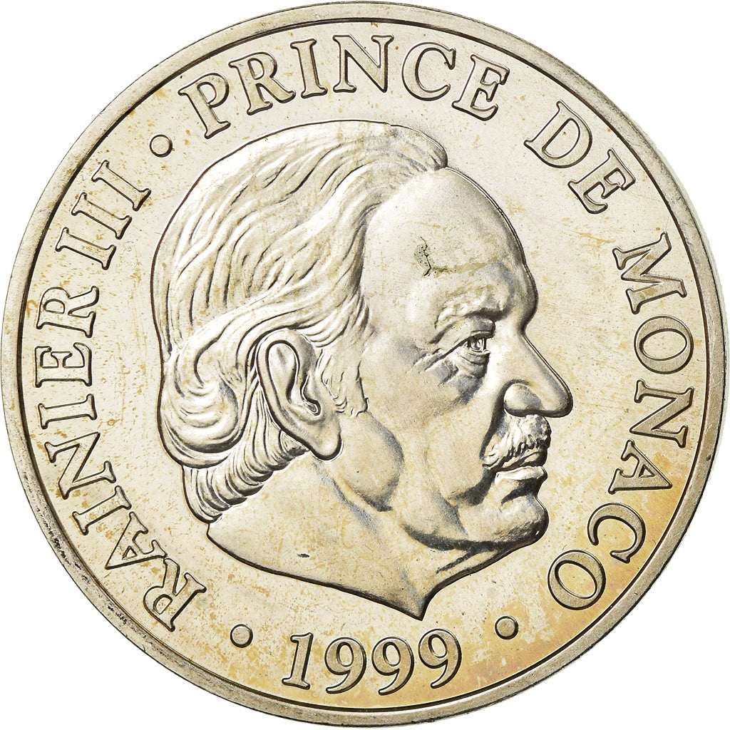 Coin, Monaco, Rainier III, 100 Francs, 1999, Paris, AU(55-58), Silver, KM:175