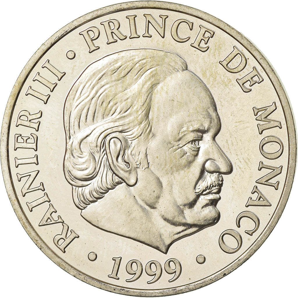 Coin, Monaco, Rainier III, 100 Francs, 1999, Paris, MS(60-62), Silver, KM:175
