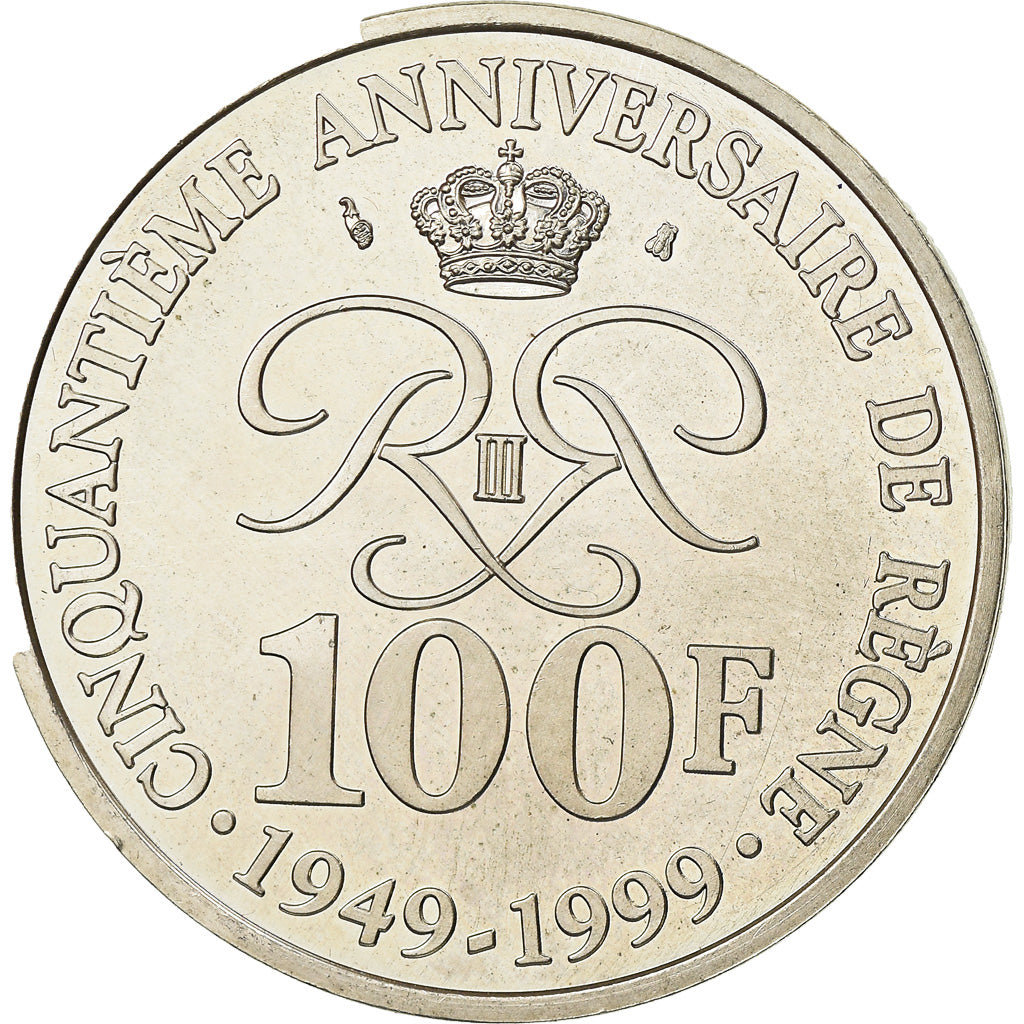 Coin, Monaco, Rainier III, 100 Francs, 1999, Paris, MS(60-62), Silver, KM:175