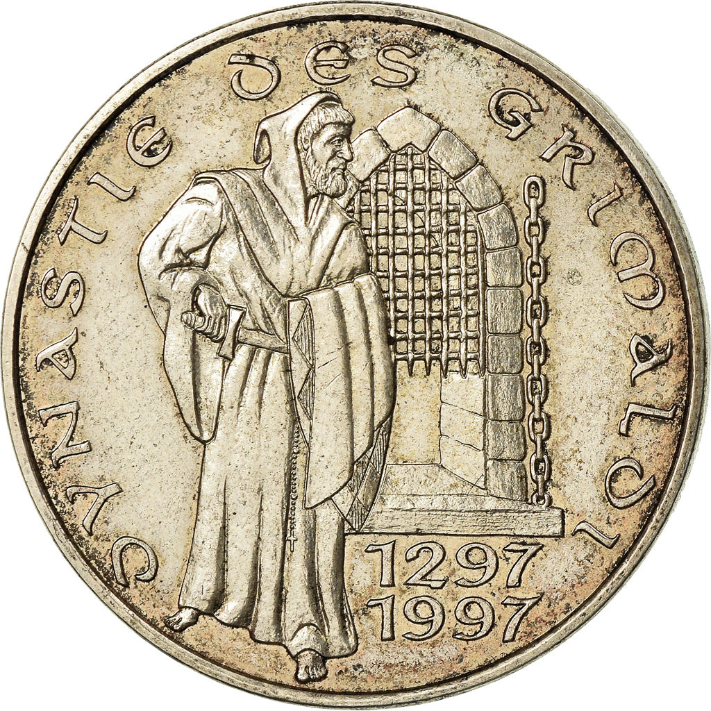 Coin, Monaco, Dynastie des Grimaldi, 100 Francs, 1997, AU(55-58), Silver, KM:176