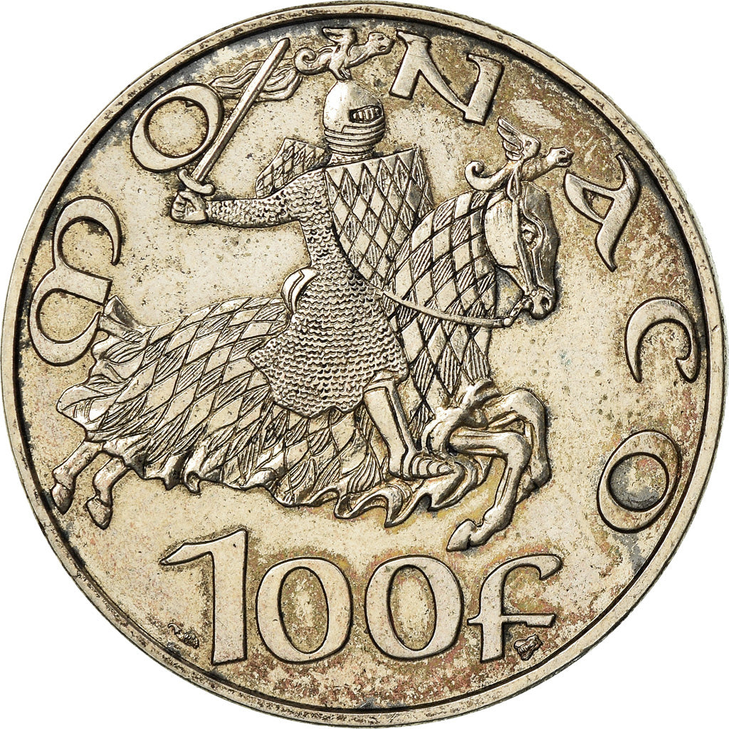 Coin, Monaco, Dynastie des Grimaldi, 100 Francs, 1997, AU(55-58), Silver, KM:176