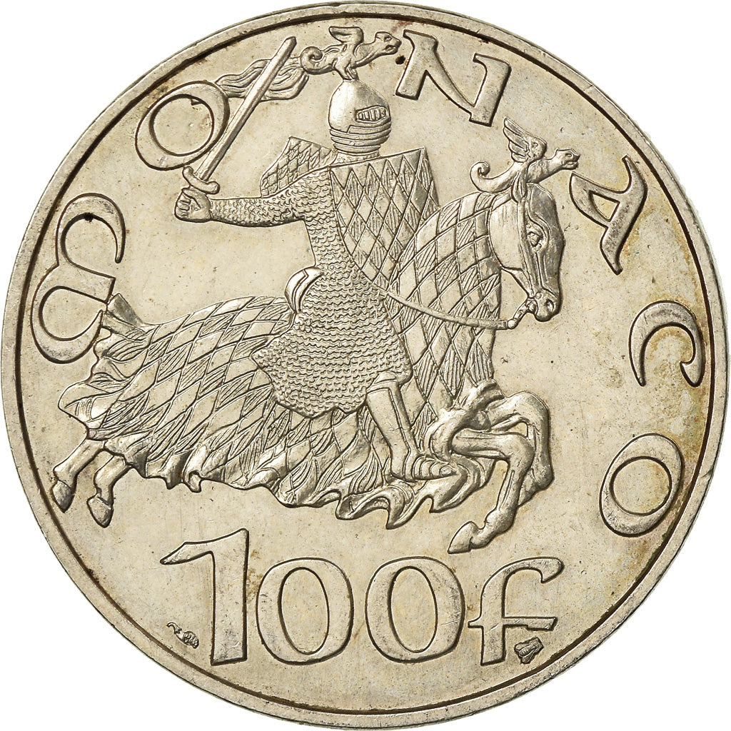 Coin, Monaco, Dynastie des Grimaldi, 100 Francs, 1997, AU(55-58), Silver, KM:176
