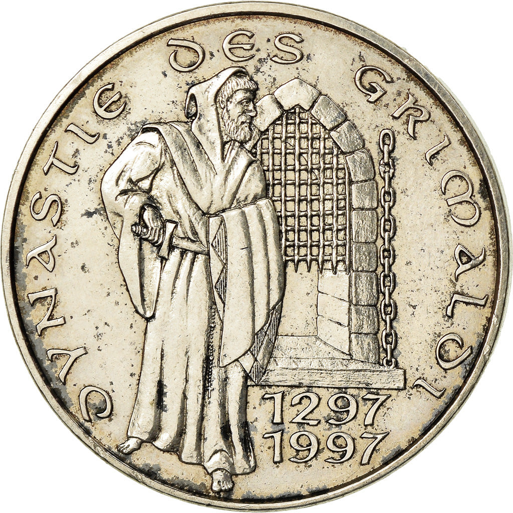 Coin, Monaco, Dynastie des Grimaldi, 100 Francs, 1997, AU(55-58), Silver, KM:176