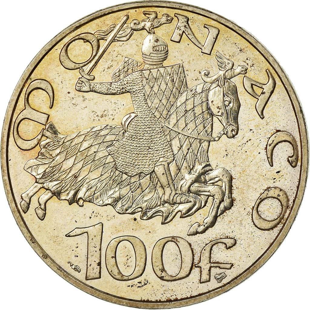 Coin, Monaco, Dynastie des Grimaldi, 100 Francs, 1997, AU(55-58), Silver, KM:176