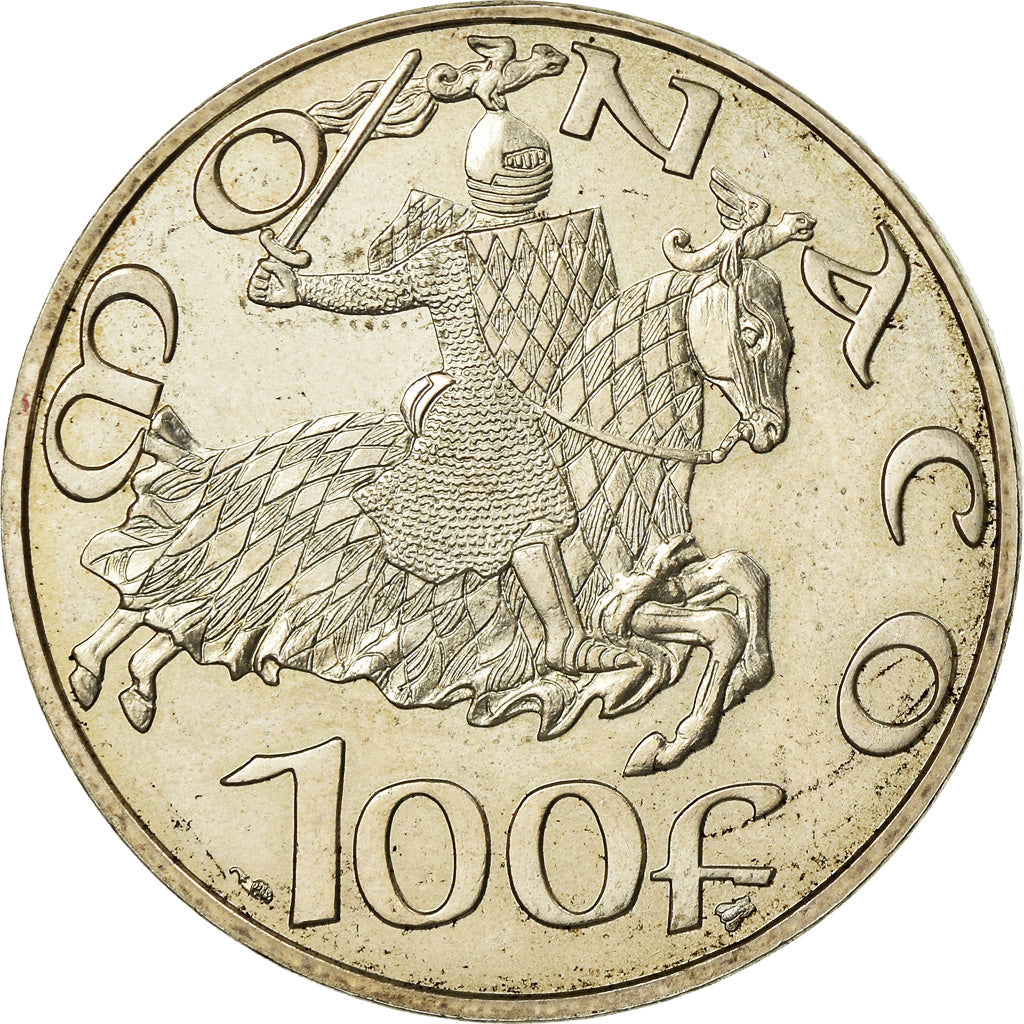 Coin, Monaco, Dynastie des Grimaldi, 100 Francs, 1997, AU(55-58), Silver, KM:176