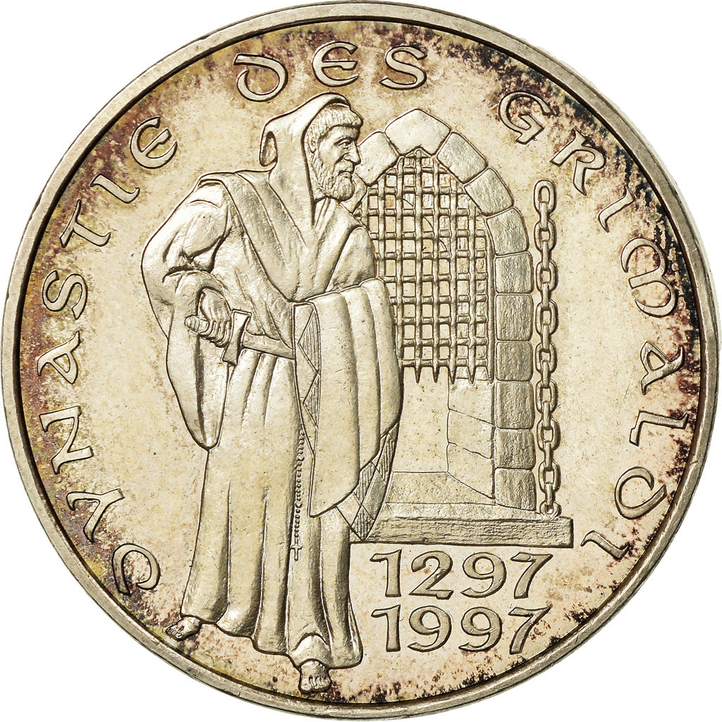 Coin, Monaco, Dynastie des Grimaldi, 100 Francs, 1997, AU(55-58), Silver, KM:176