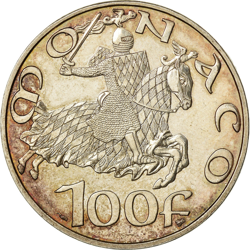 Coin, Monaco, Dynastie des Grimaldi, 100 Francs, 1997, AU(55-58), Silver, KM:176