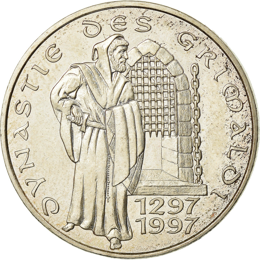 Coin, Monaco, Dynastie des Grimaldi, 100 Francs, 1997, AU(55-58), Silver, KM:176
