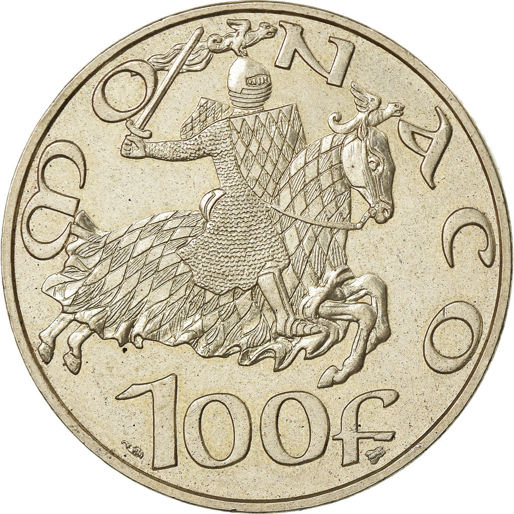 Coin, Monaco, Dynastie des Grimaldi, 100 Francs, 1997, AU(55-58), Silver, KM:176