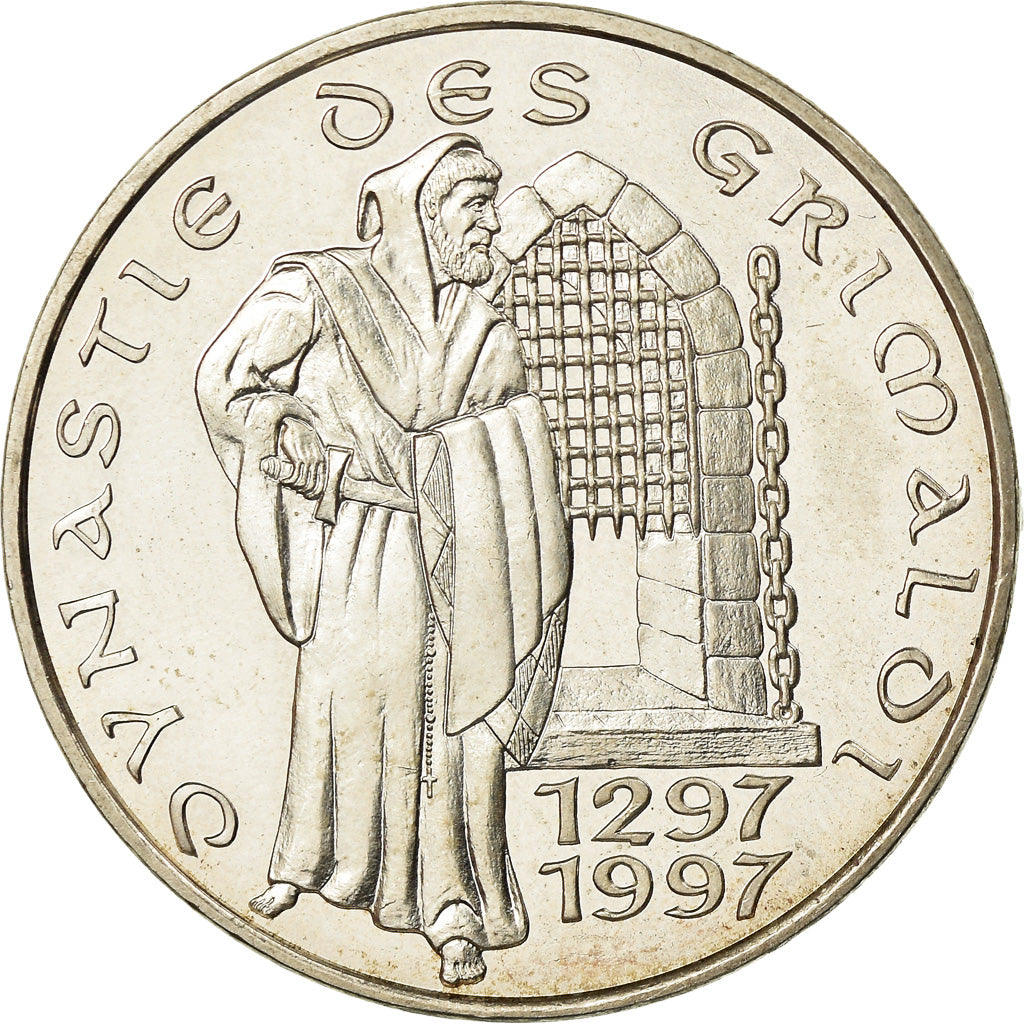 Coin, Monaco, Dynastie des Grimaldi, 100 Francs, 1997, AU(55-58), Silver, KM:176
