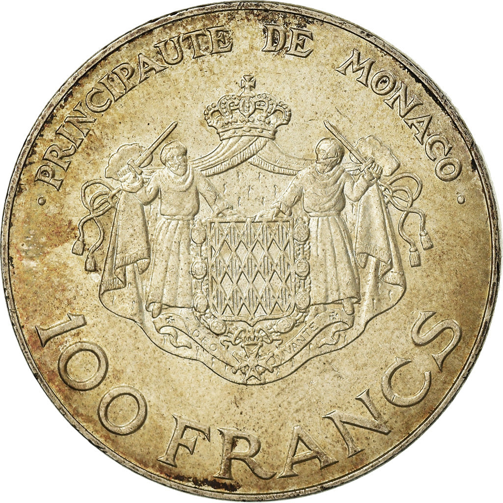 Coin, Monaco, Rainier III, 100 Francs, 1982, AU(55-58), Silver, KM:161
