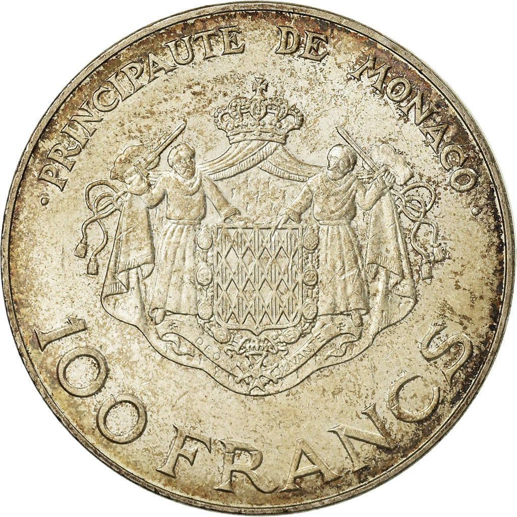 Coin, Monaco, Rainier III, 100 Francs, 1982, AU(55-58), Silver, KM:161