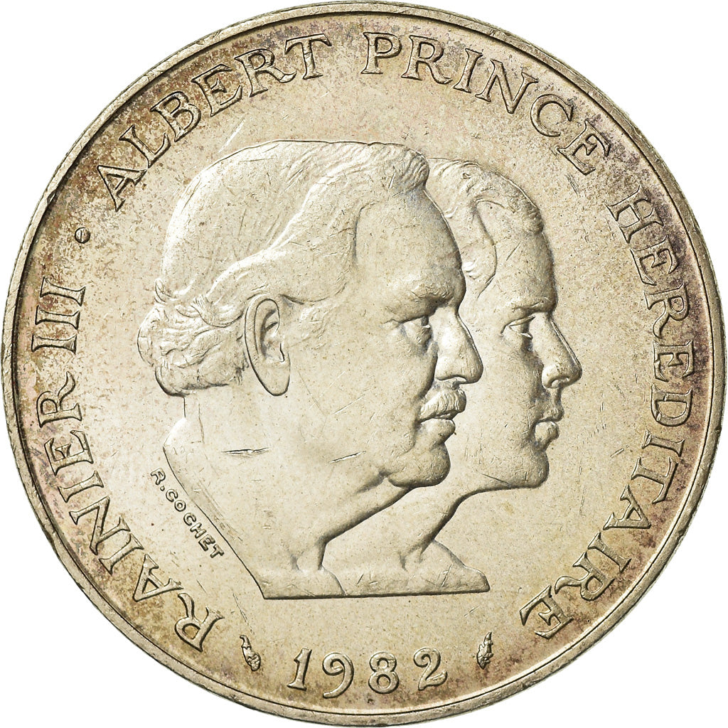 Coin, Monaco, Rainier III, 100 Francs, 1982, AU(55-58), Silver, KM:161