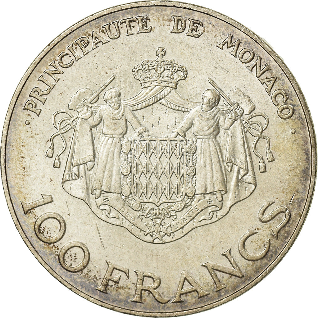 Coin, Monaco, Rainier III, 100 Francs, 1982, AU(55-58), Silver, KM:161