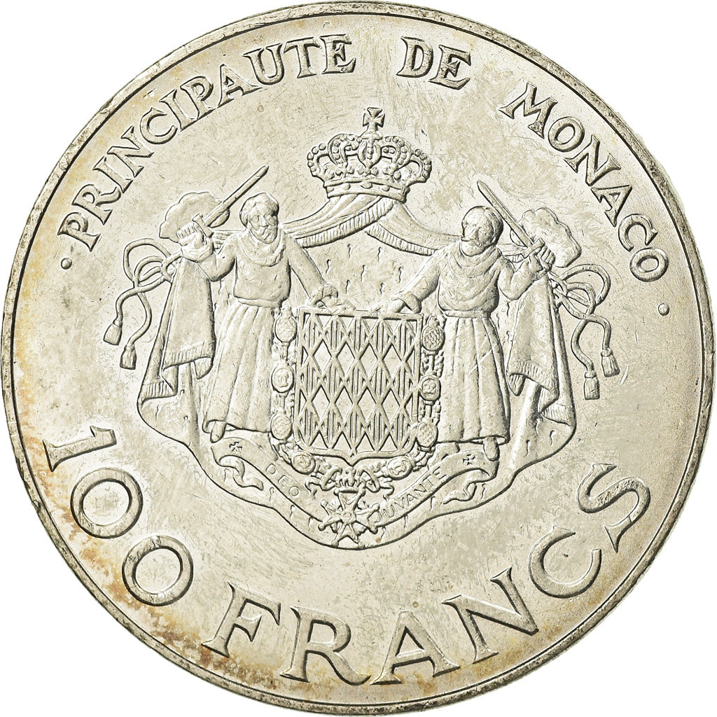 Münze, Monaco, Rainier III, 100 Francs, 1982, VZ, Silber, KM:161, Gadoury:MC163