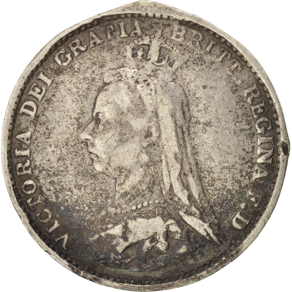 Great Britain, Victoria, 3 Pence, 1887, Silver, KM:758