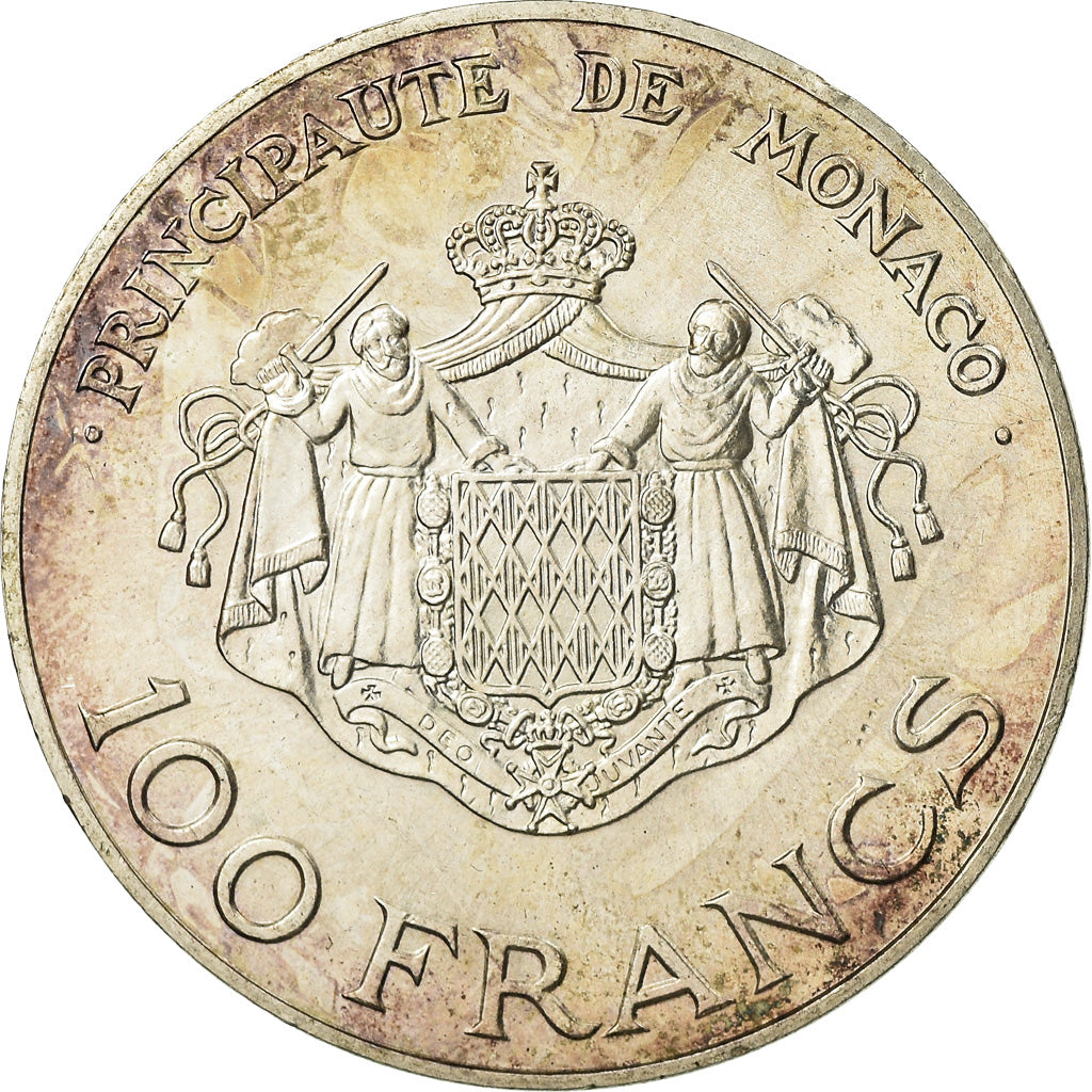 Coin, Monaco, Rainier III, 100 Francs, 1982, AU(55-58), Silver, KM:161