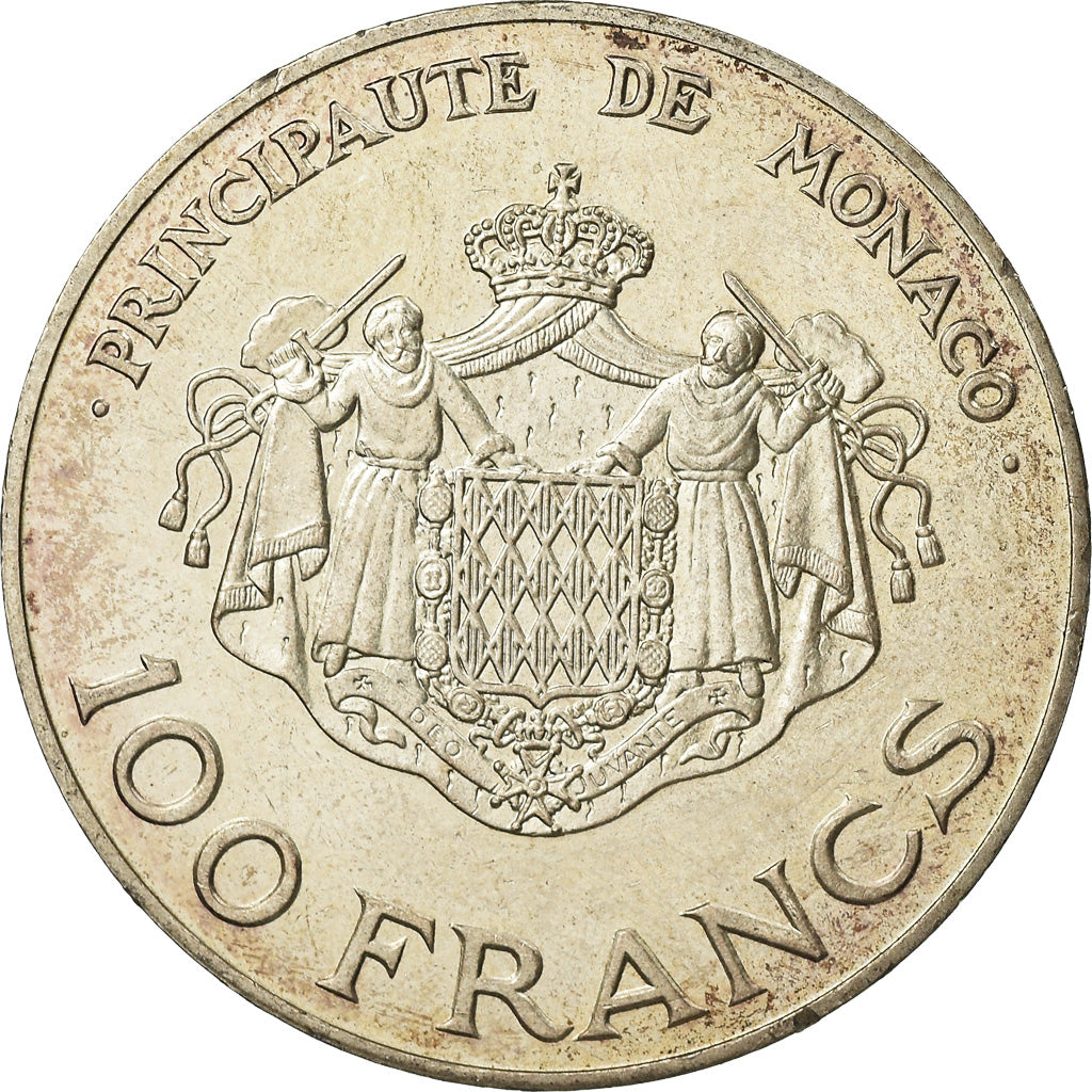 Coin, Monaco, Rainier III, 100 Francs, 1982, AU(55-58), Silver, KM:161