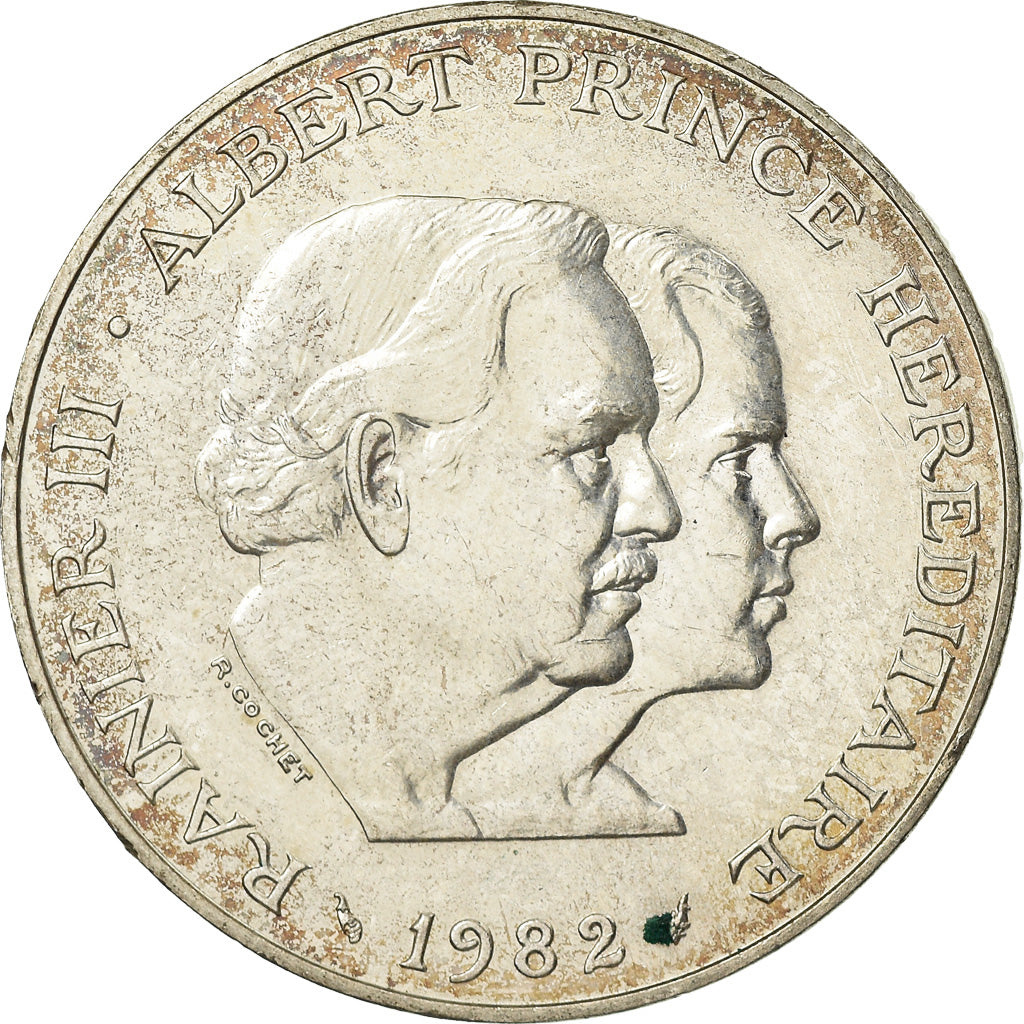 Coin, Monaco, Rainier III, 100 Francs, 1982, AU(55-58), Silver, KM:161